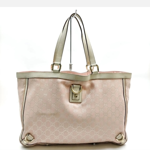 Gucci Tote Bag Pink Canvas - Picture 1 of 12